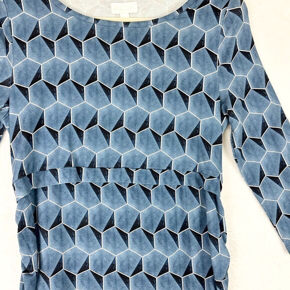 A:Glow Maternity Nueva Havana Nursing Midi Dress Size Small NWT 3/4 Sleeve - Picture 3 of 10